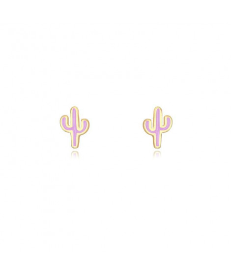 Pendientes Cactus Lila