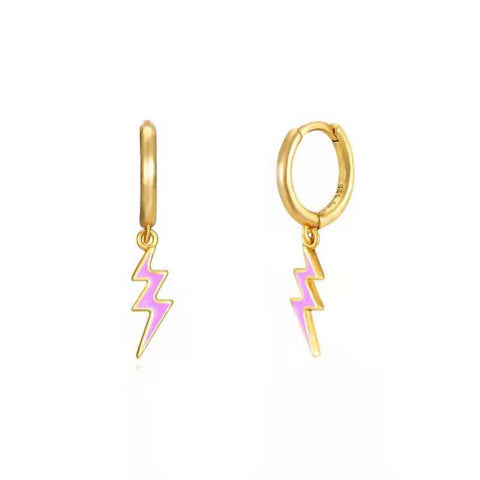 Pendientes Aro Rayito Lila