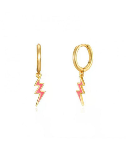 Pendientes Aro Rayito Coral