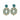 Pendientes Kenia Turquesa