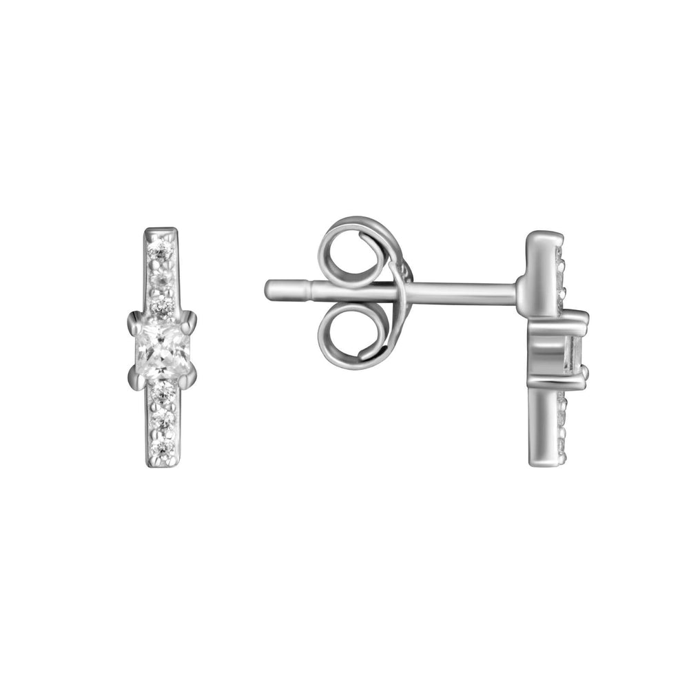 Pendientes Aurora Zircon Plata