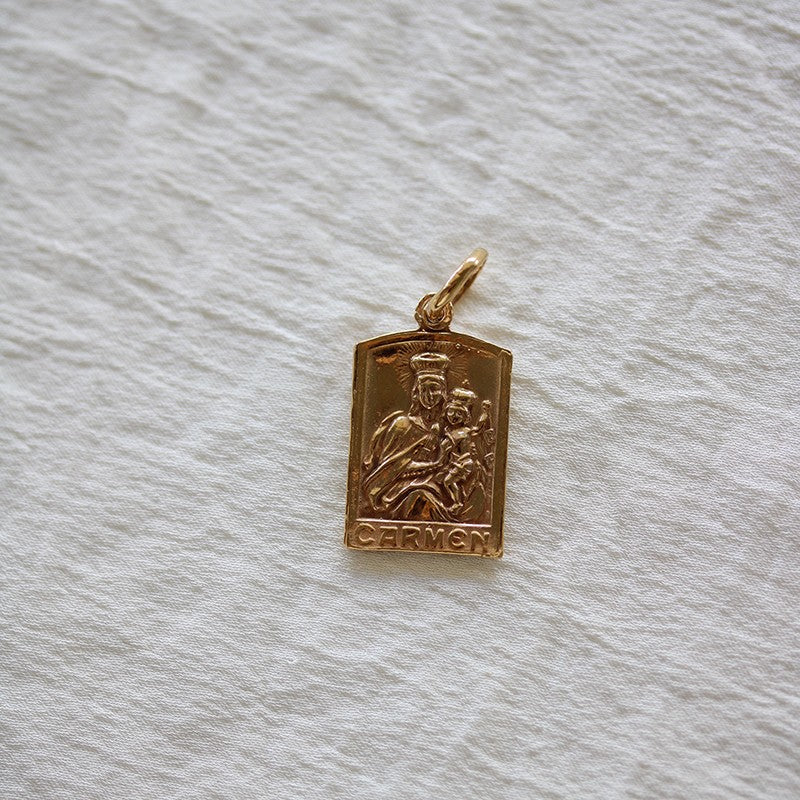 Escapulario Virgen del Carmen Dorado