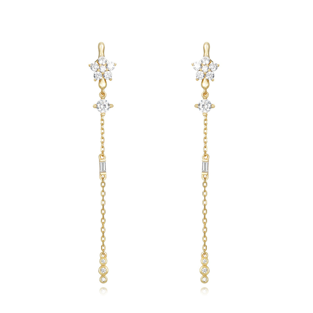 Pendientes Flor Cadena Bright