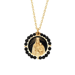 Colgante Virgen del Carmen Black