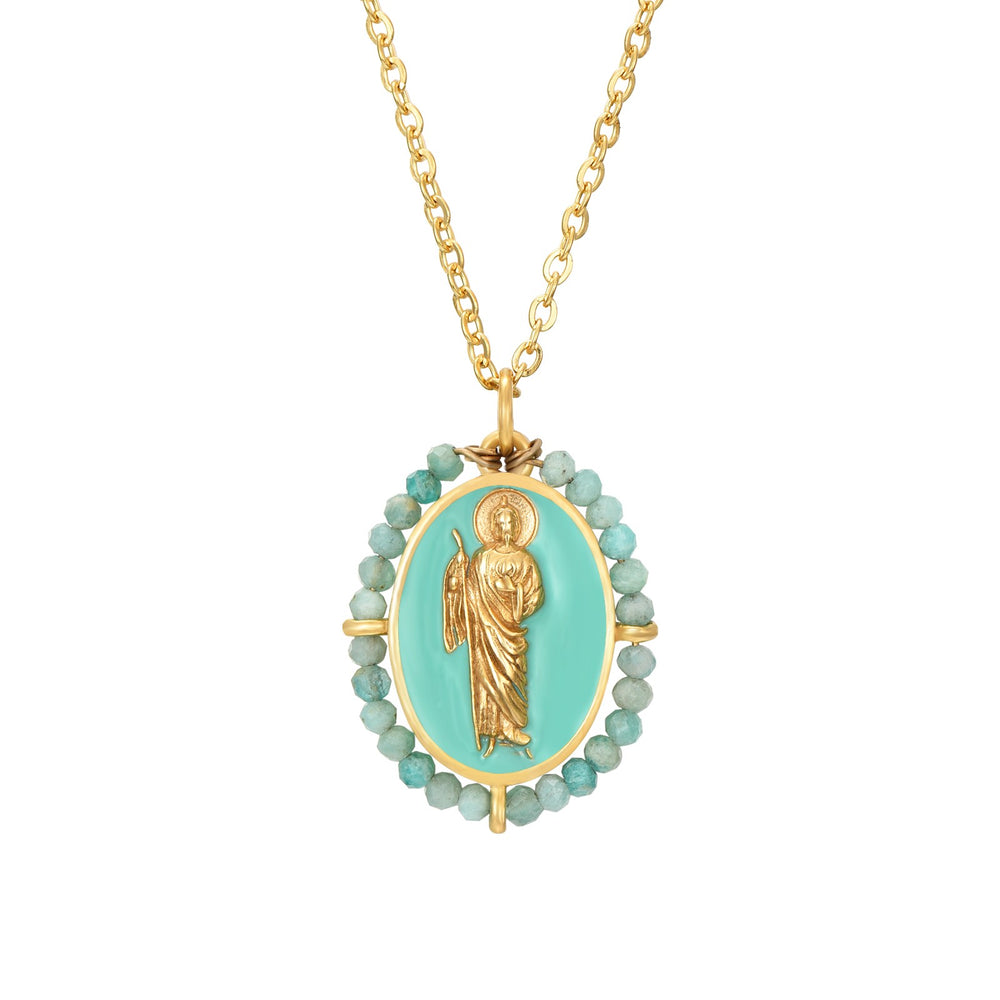 Colgante San Judas Amazonita