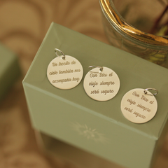 Medalla Frase Personalizada 20mm Plata