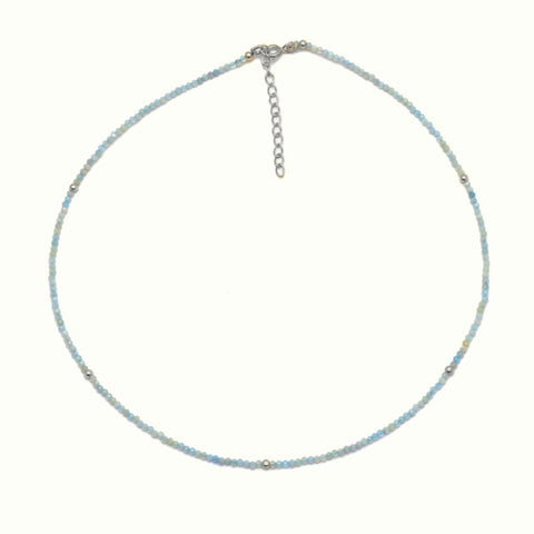 Collar Aguamarina Plata