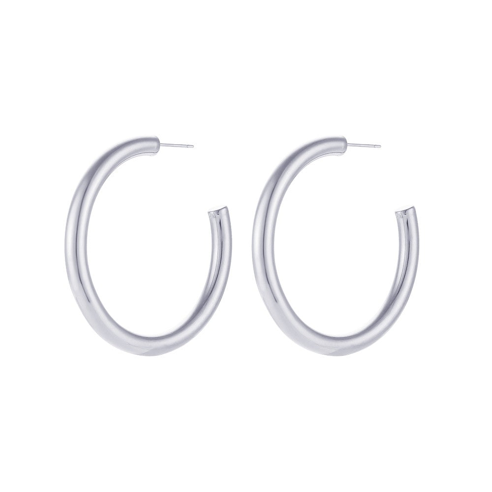 Pendientes Aro Fernanda 50mm Plata
