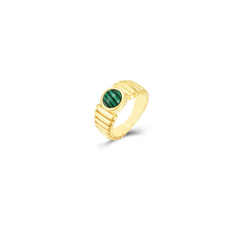 Anillo Fernanda Malaquita