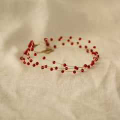 Choker Pearl Lidia Red