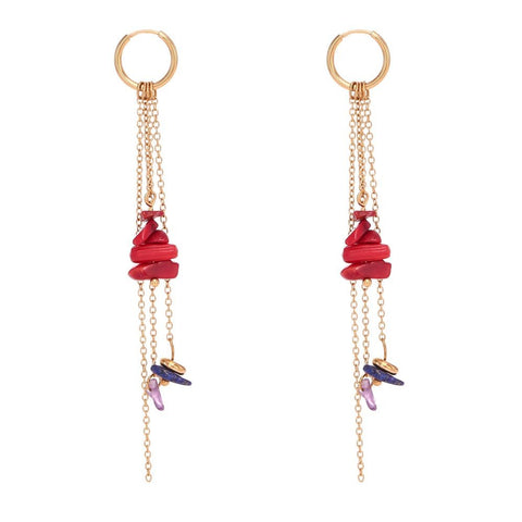 Pendientes Dasa Mineral Coral