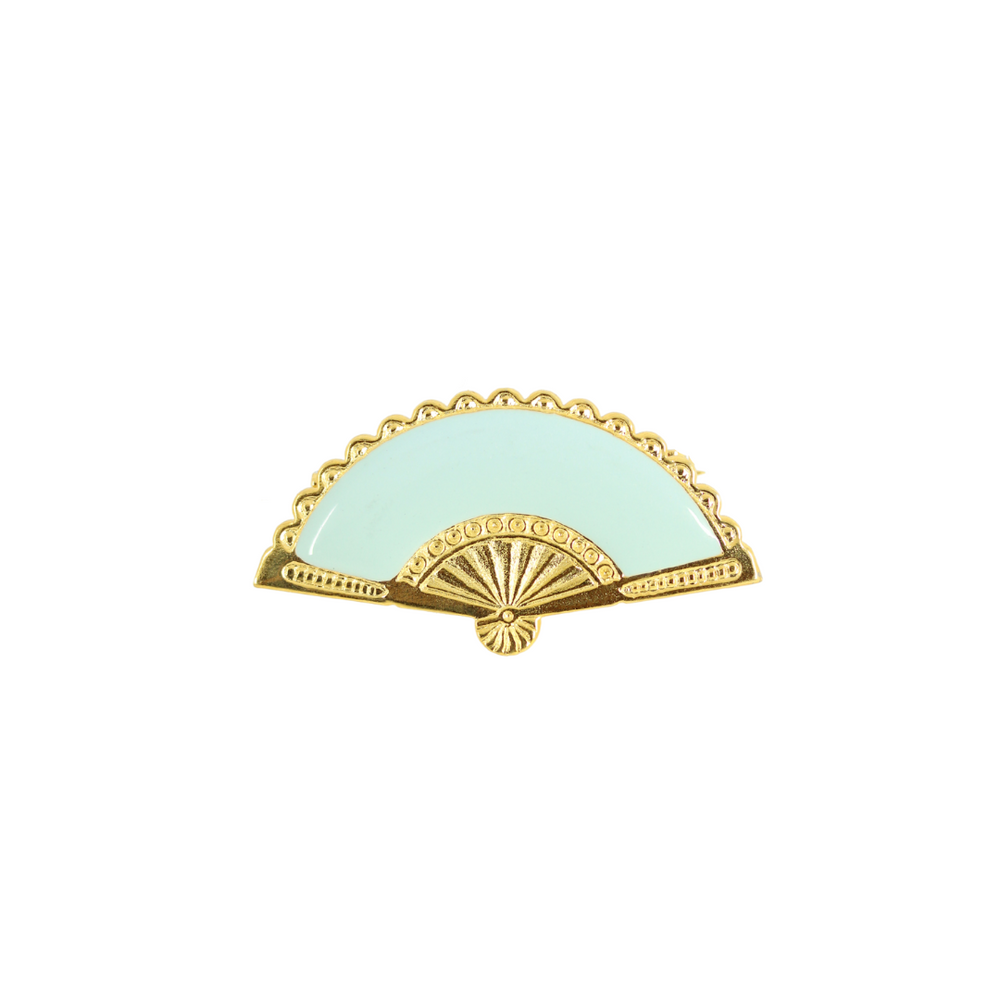 Broche Abanico Esmaltado