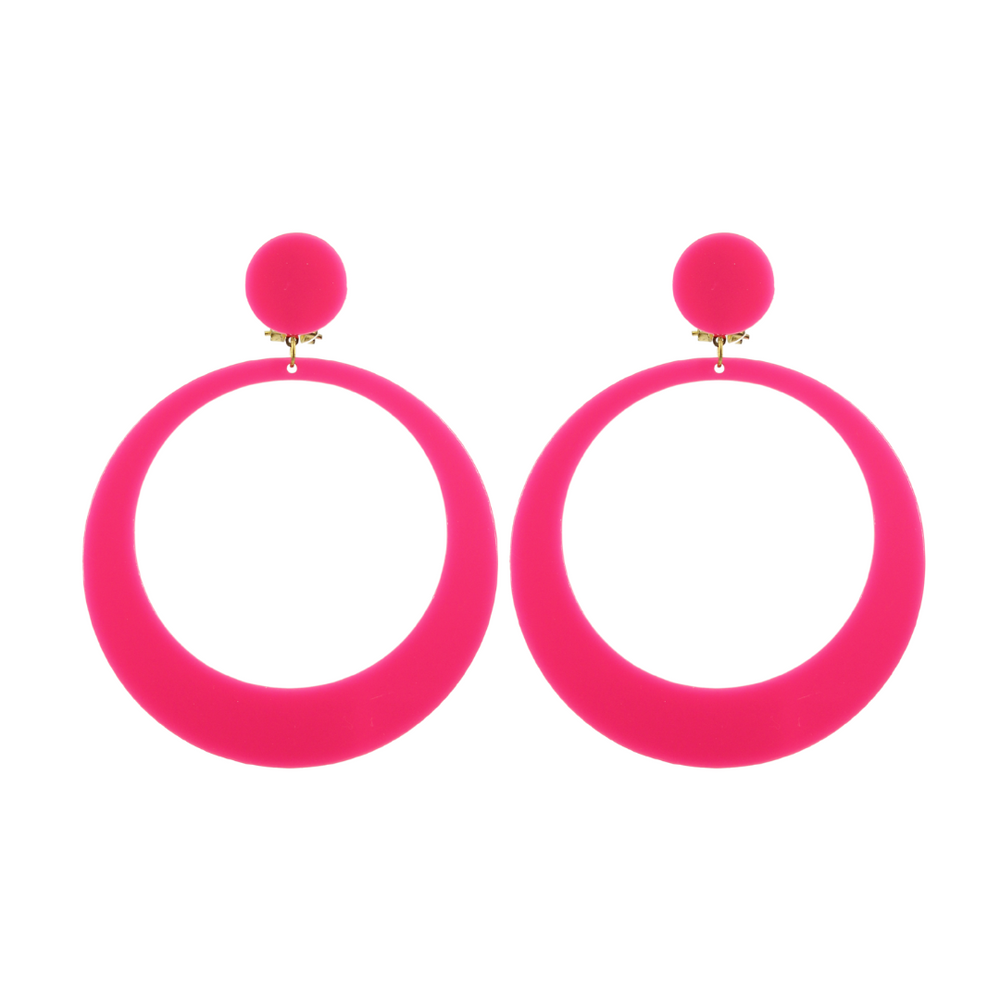 Pendientes Aro Flamenca Fucsia