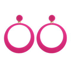 Pendientes Aro Flamenca Frambuesa