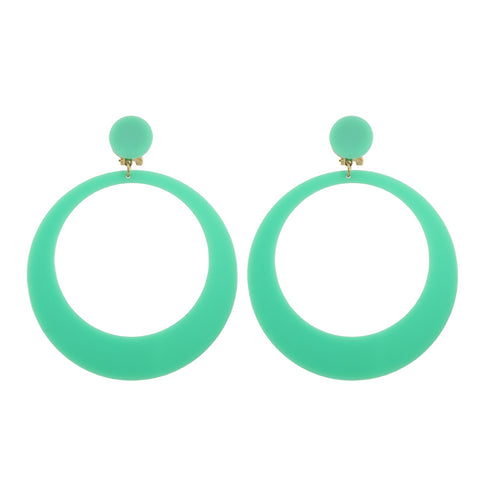 Pendientes Aro Flamenca Verde Agua