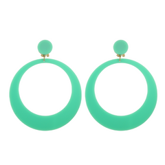 Pendientes Aro Flamenca Verde Agua