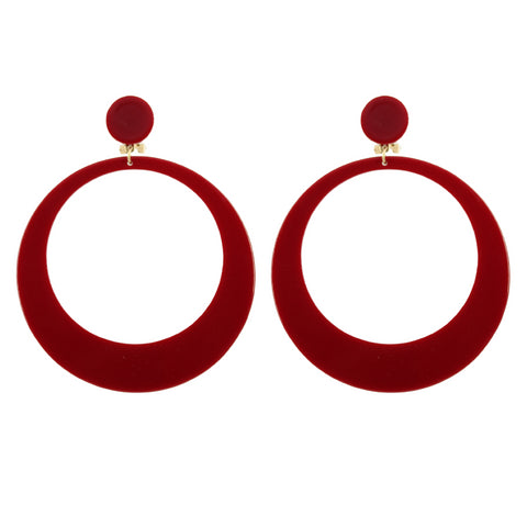 Pendientes Aro Flamenca Burdeos