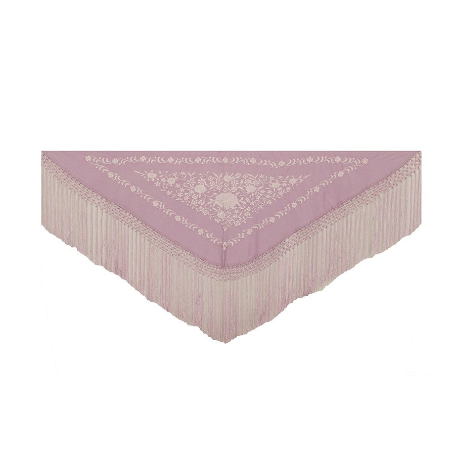 Mantón Begoña Malva Liso