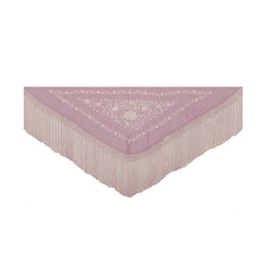 Mantón Begoña Malva Liso