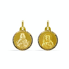 Escapulario del Carmen 18 mm Oro 18 Kilates