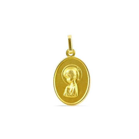 Medalla Virgen Niña Oro 18 Kilates