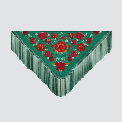 Mantón Casilda Verde Esmeralda