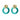 Pendientes Flor Aro Hilo Azul