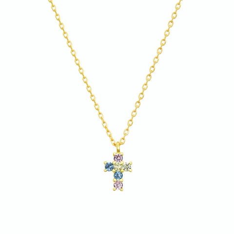 Colgante Cruz Mini Multi