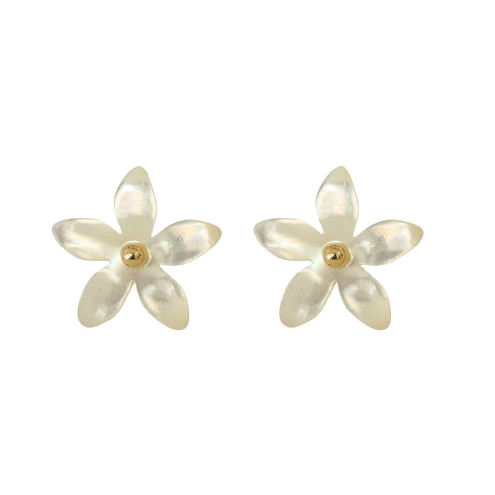 Pendientes Jazmín Nácar Oro
