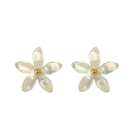 Pendientes Jazmín Nácar Oro