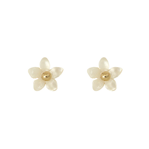 Pendientes Jazmín Mini Nácar Oro