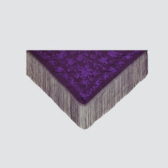 Mantón Manuela Liso Morado