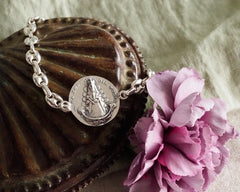 Pulsera Medalla del Rocío Plata