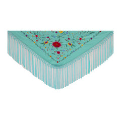 Mantón Azucena Aguamarina