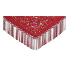 Mantón Azucena Burdeos