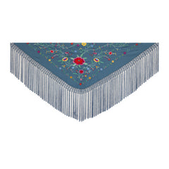 Mantón Azucena Azul Ducado