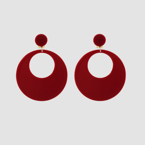 Pendientes Flamenca Rocio Burdeos