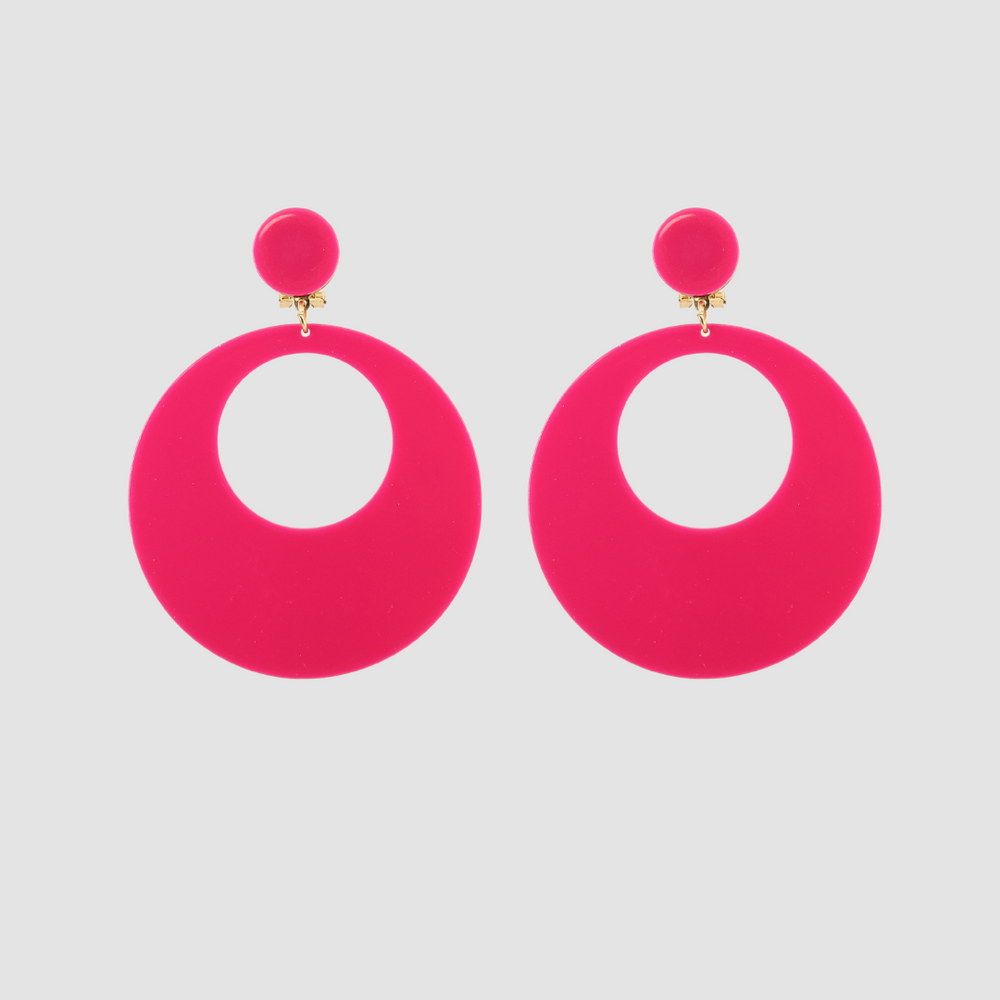 Pendientes Aro Rocio Fucsia
