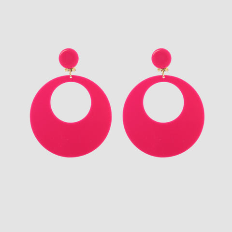 Pendientes Aro Rocio Fucsia