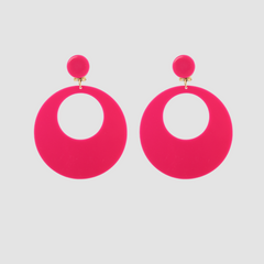 Pendientes Aro Rocio Fucsia