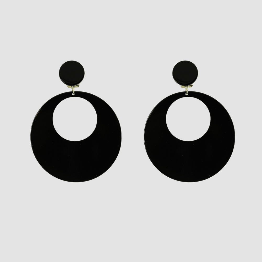Pendientes Aro Rocio Negro