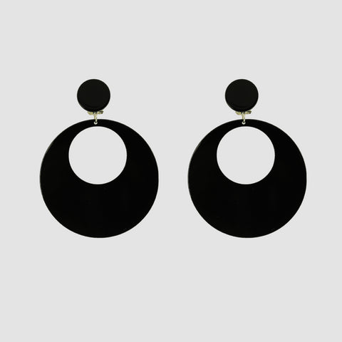Pendientes Aro Rocio Negro