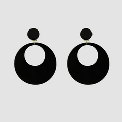 Pendientes Aro Rocio Negro