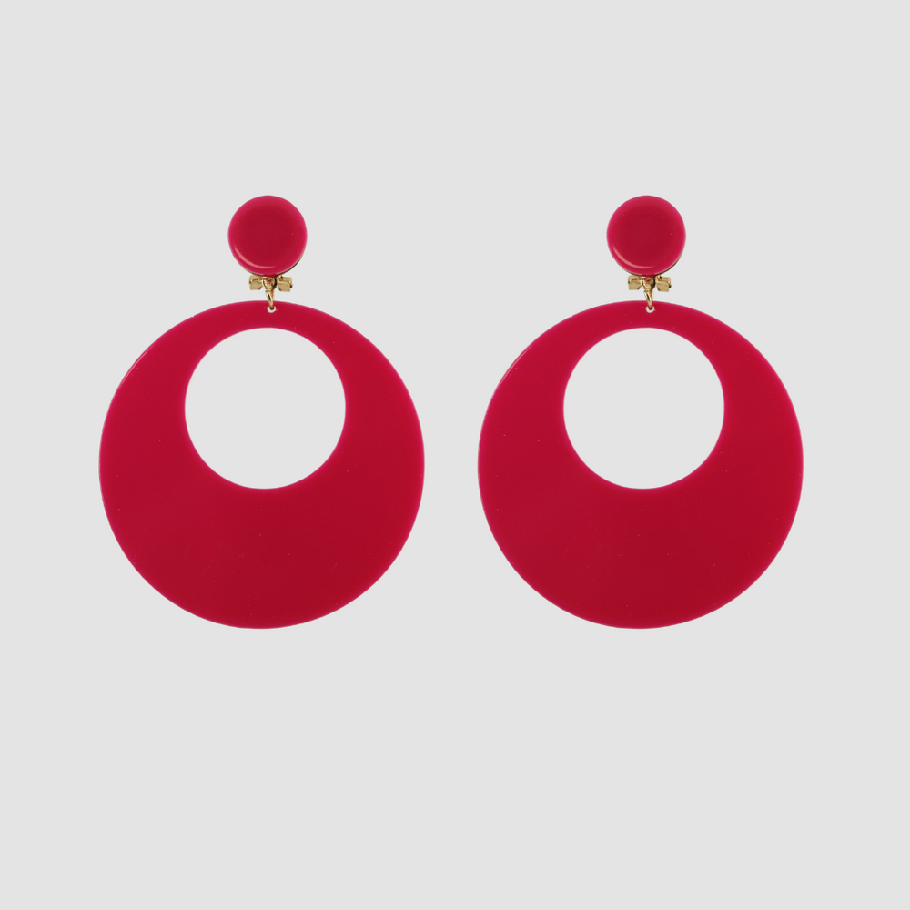 Pendientes Aro Rocio Rojo