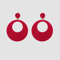 Pendientes Aro Rocio Rojo
