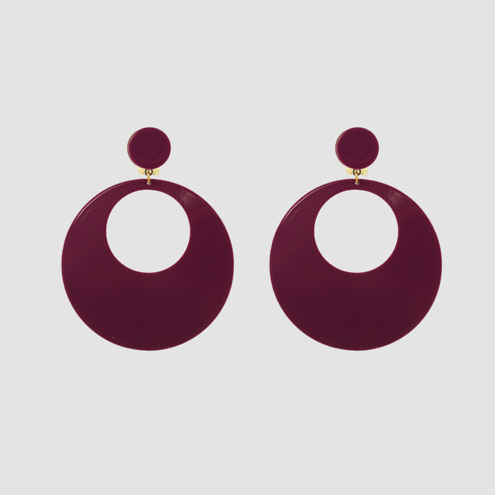 Pendientes Aro Rocio Berenjena