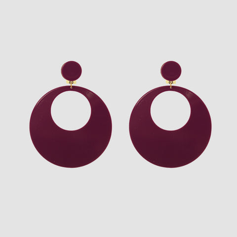 Pendientes Aro Rocio Berenjena
