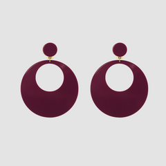 Pendientes Aro Rocio Berenjena