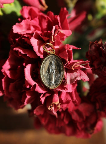 Medalla de la Milagrosa Plata Filo Dorado