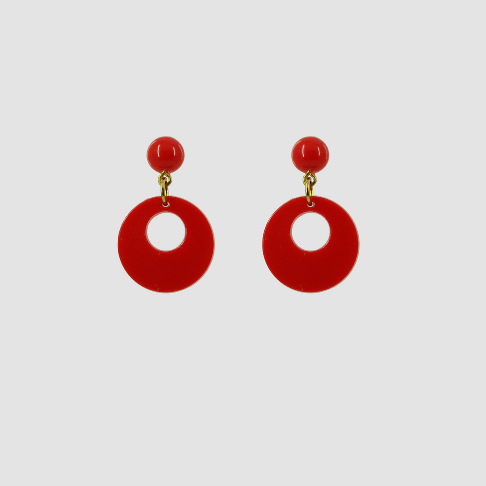 Pendientes Flamenca Niña Rojo
